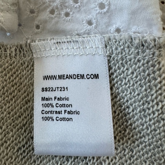 Me+em contrast grey with white eyelet sweatshirt 6 - Picture 4 of 6